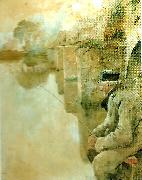 Carl Larsson fiskare fran grez -sur-loing oil painting artist